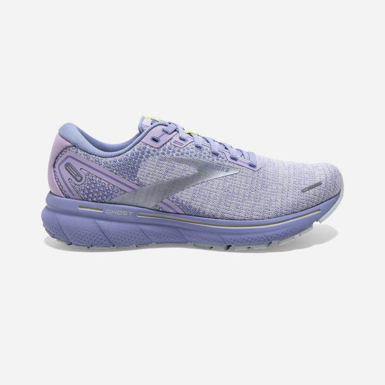 Brooks Ghost 14 Womens Cushioned Road Running Shoes Ireland Lilac/Purple/Lime (MVOD-80142)